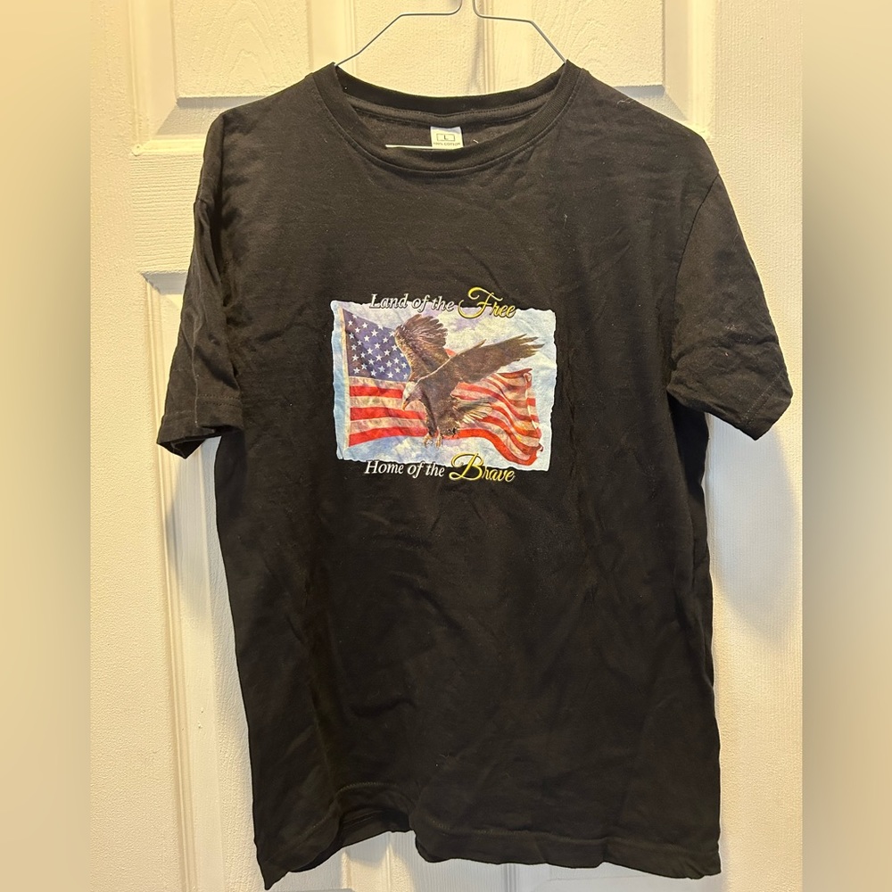 American Flag Eagle land of the free T-shirt